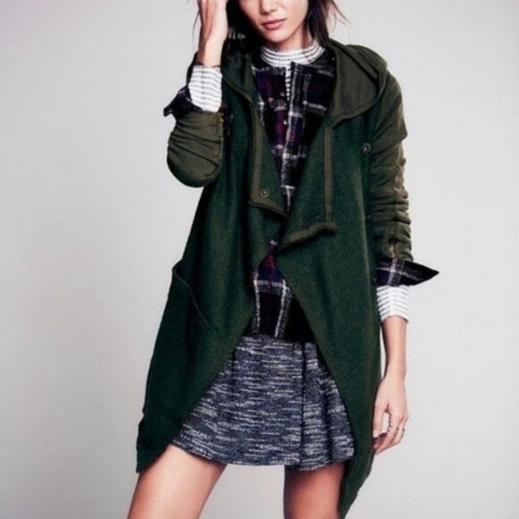 Free People Drippy Wool Cardigan Blazer Jacket - Picture 1 of 9